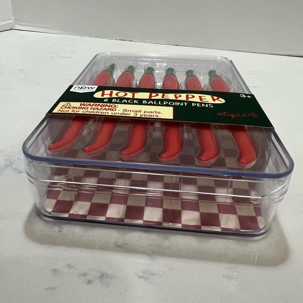 Hot Pepper Black Ballpoint Pens Set